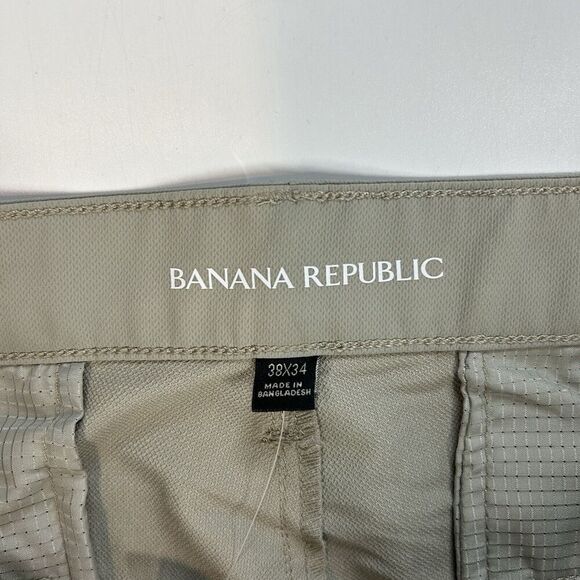 Banana Republic Men’s 5 Pocket Flat Front Pant Slim Straight Fit 38x34 Tan - Picture 2 of 12